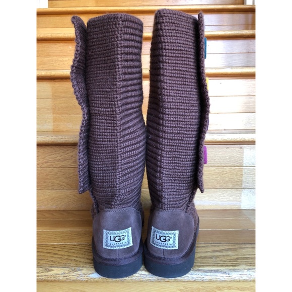 NEW UGG AUSTRALIA Sweater Knit Boots Knee High Tall Boots Short Boot Booties - Picture 6 of 8